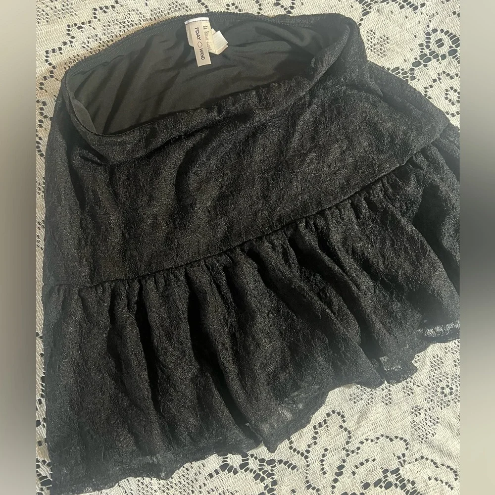Elegant Black Lace Skirt